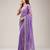 Purple  Art Silk Embroidery With Siroski Work Saree with Unstitched Blouse Piece