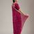 Pink Fandy Satin Embroidery Work Saree with Unstitched Blouse Piece