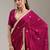 Pink Fandy Satin Embroidery Work Saree with Unstitched Blouse Piece