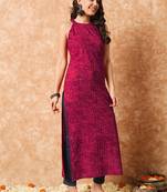 Bandhani printed cotton kurta