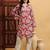 Ethnic motifs printed flared sleeves summer sheers kurta