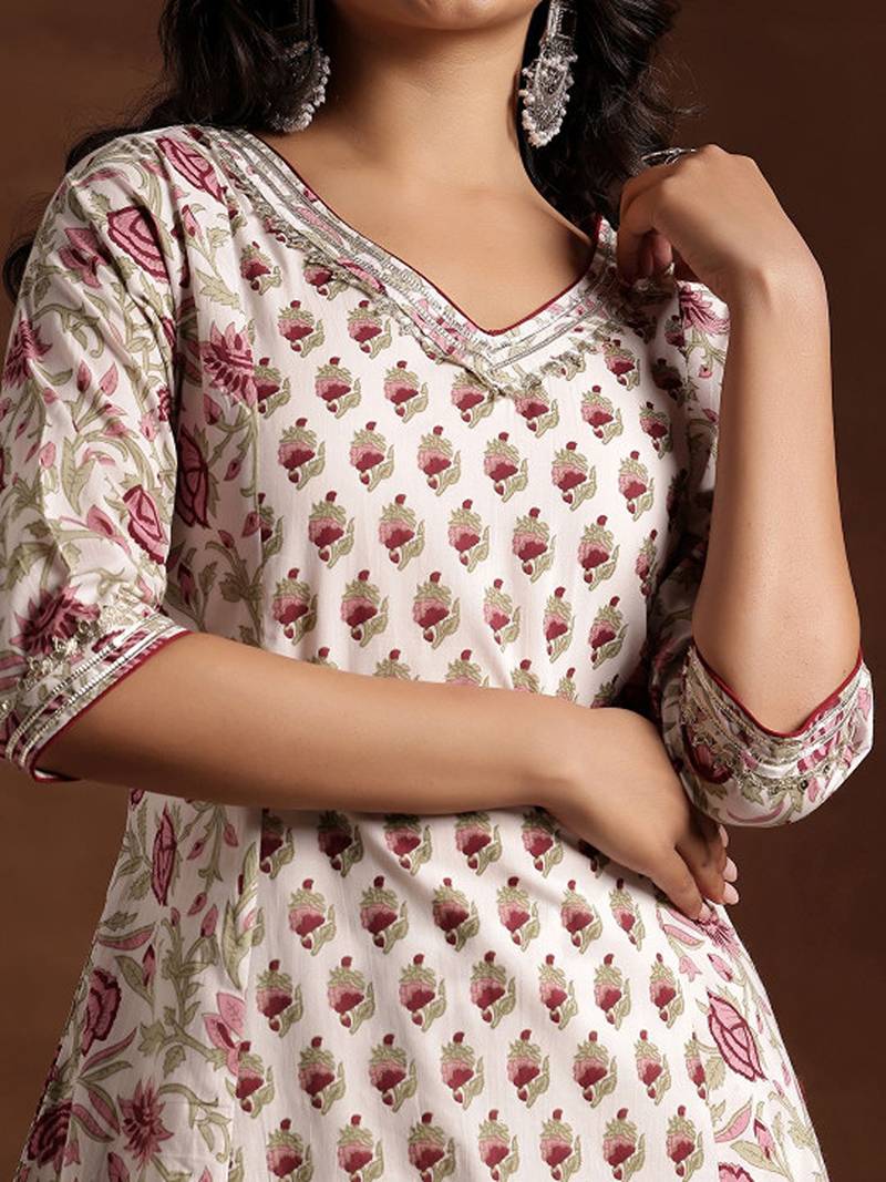 Floral printed kurta with palazzo