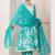 Womens blue printed anarkali kurta with trousers & dupatta