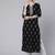 Floral printed round neck pure cotton kurta