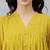Mustard chiffon self design front slit kurta