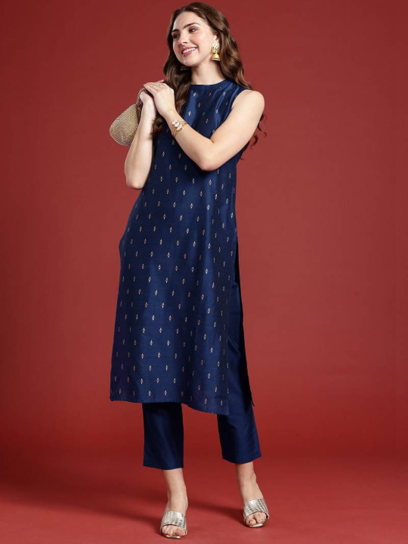 Printed regular kurta with trousers