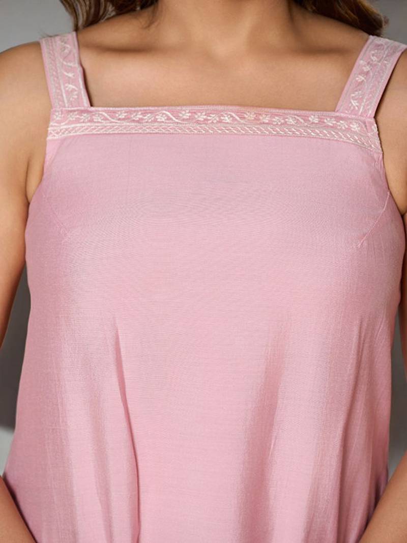 Embroidered regular kurta with trousers & with dupatta