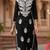 Floral embroidered notch neck chikankari straight kurta