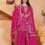 Pink color faux georgette embroidery work wedding wear plazo set