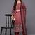 Floral printed notch-neck kurta with trousers and dupatta