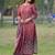 Floral printed notch-neck kurta with trousers and dupatta