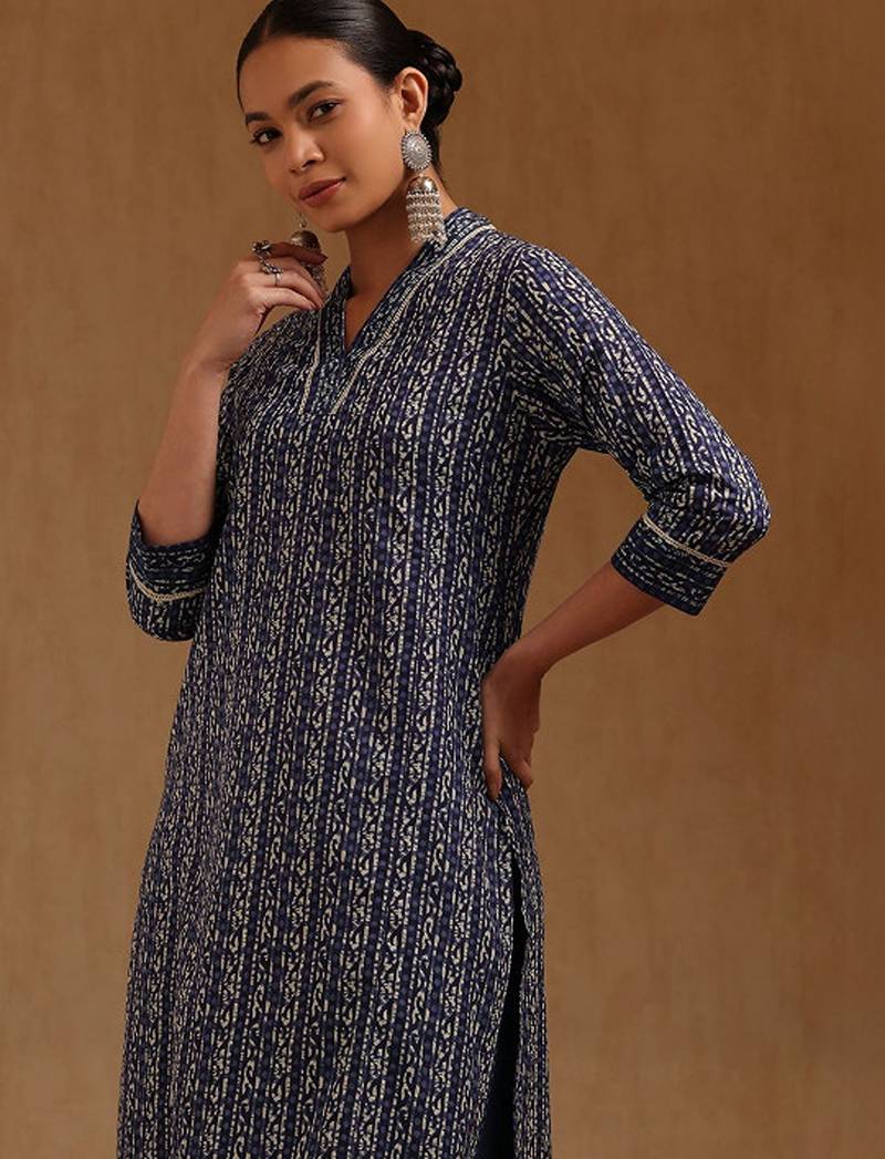 Ethnic motifs printed kurta