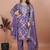 Lavender chinnon embroidery work party wear salwar suit