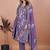 Lavender chinnon embroidery work party wear salwar suit
