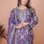 Lavender chinnon embroidery work party wear salwar suit