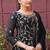 Black color faux georgette embroidery work wedding wear plazo set