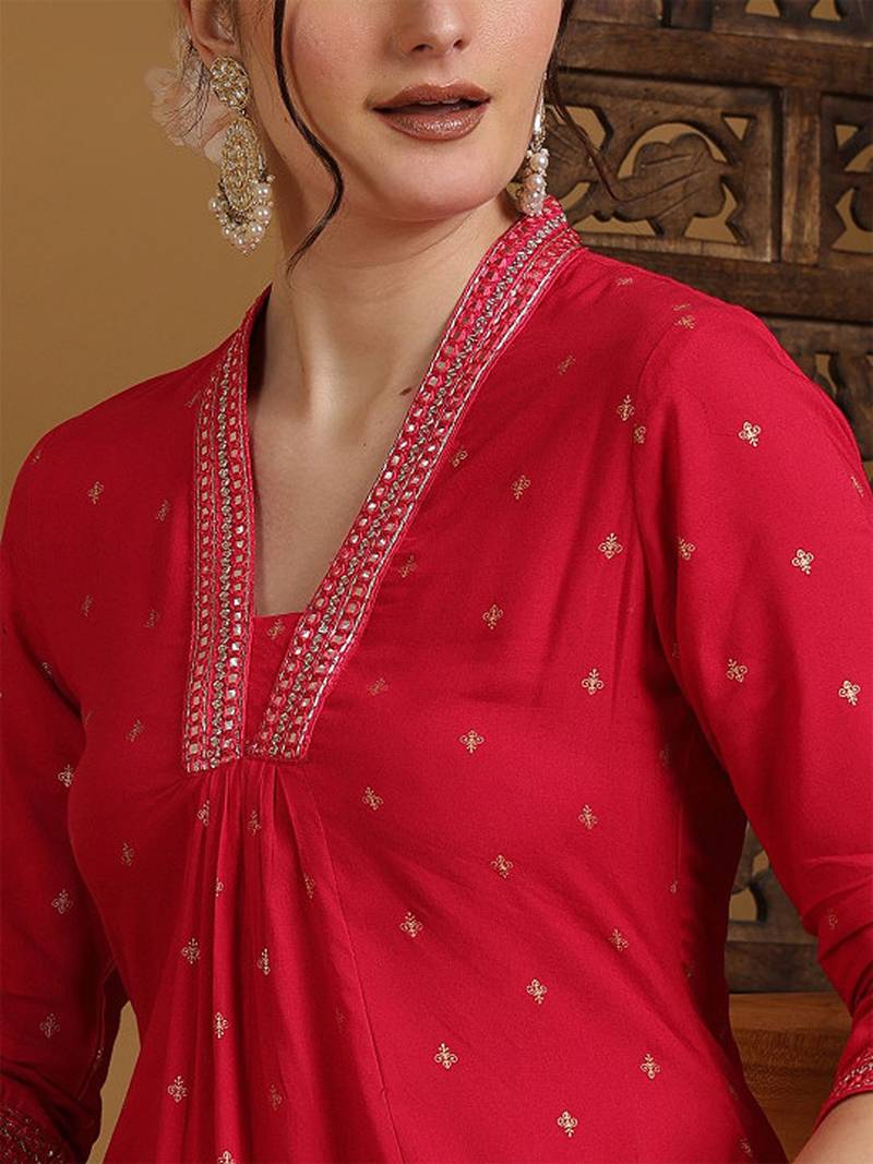 Embroidered anarkali kurta