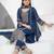 Blue color faux georgette embrodiery work party wear salwar suit