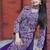 Purple color tapeta silk embroidery work party wear plazo set