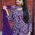 Purple color tapeta silk embroidery work party wear plazo set