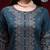 Navy blue printed a-line kurta