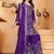 Purple color chinnon silk embroidery work wedding wear plazo set