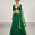 Green Embroidered Organza Lehenga Set