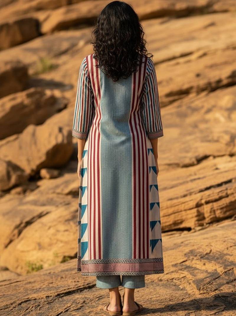 Geometric printed kurta