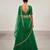 Green Embroidered Organza Lehenga Set