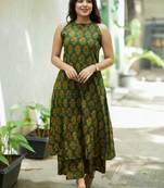 Floral printed regular pure cotton kurta with palazzos