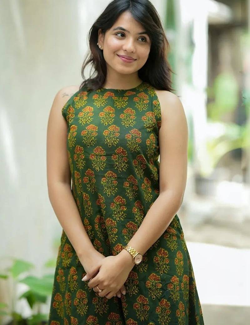 Floral printed regular pure cotton kurta with palazzos