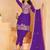 Purple color chinnon silk party wear punjabi dhoti suit