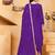 Purple color chinnon silk party wear punjabi dhoti suit