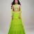 Lime Green Embroidered Georgette Lehenga Set