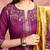 Magenta & yellow ethnic motifs printed straight kurta & palazzos with dupatta