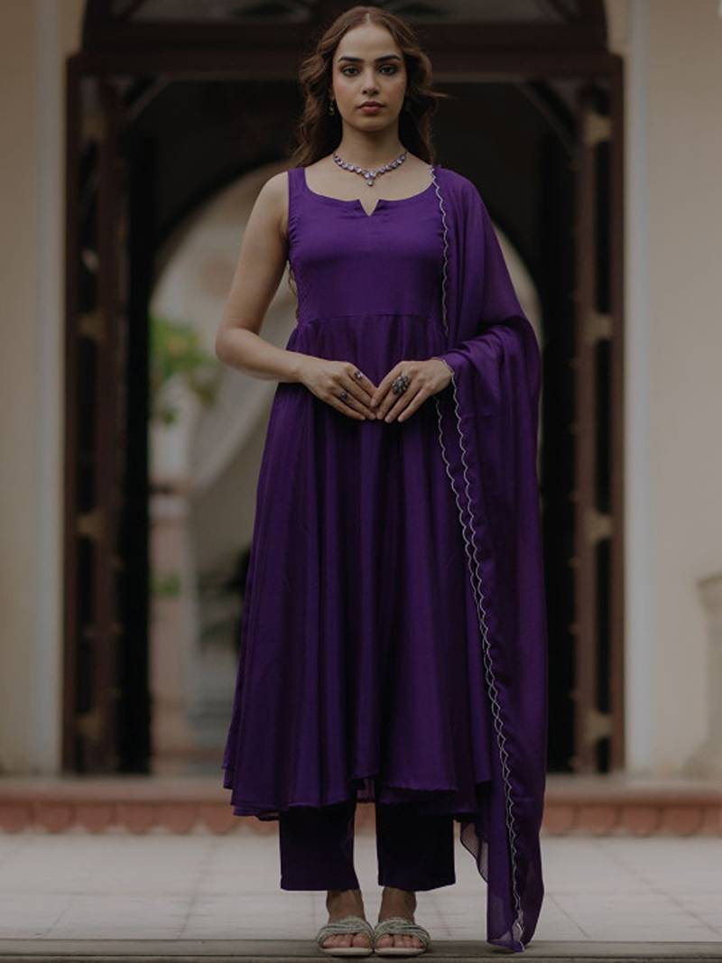 Angrakha kurta with trousers & with dupatta