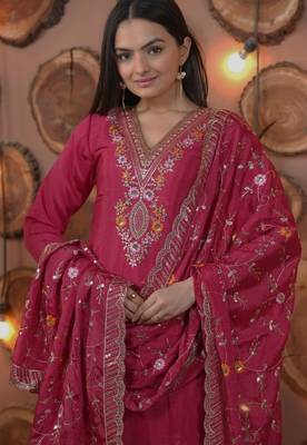 Rani color chinnon silk functional wear tright kurti 4