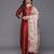 Maroon zari work textured kurta with trouser and printed dupatta
