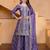 Lavender color chinnon silk wedding wear trending plazo set