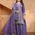 Lavender color chinnon silk wedding wear trending plazo set
