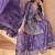 Lavender color chinnon silk wedding wear trending plazo set