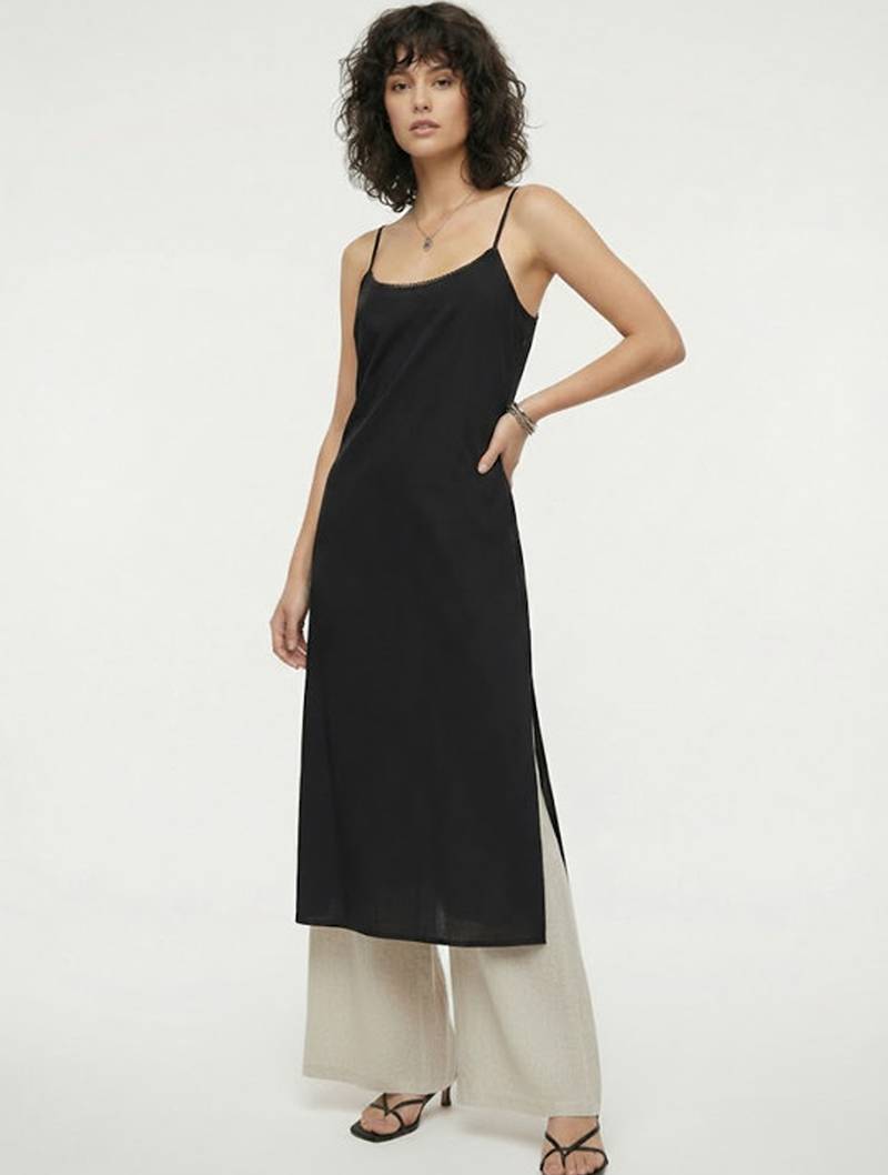 Shoulder straps straight kurta