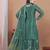 Green color chinnon silk wedding wear trending plazo set