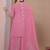 Baby pink color faux georgette wedding wear trending plazo set