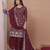 Maroon color natural creap silk wedding wear trending salwar suit