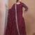 Maroon color natural creap silk wedding wear trending salwar suit