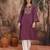 Floral yoke design flared sleeves thread work kurta