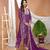 Wine faux georgette embroidery work wedding wear salwar suit