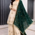 Green color chinnon silk party wear trending plazo set