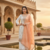 White color faux georgette embroidery work long party wear plazo suit